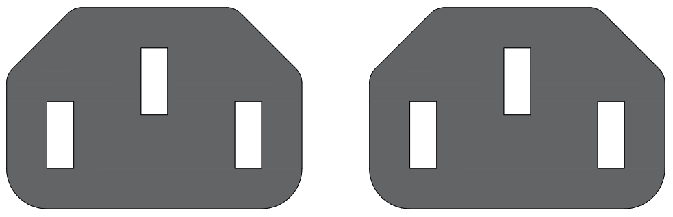 2X IEC 60320 C13 connector