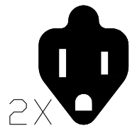 NEMA 5-15R 2x connector