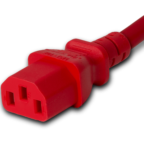 Connector (Female) : IEC 60320 C13 Color : Red