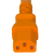 Connector (Female) : IEC 60320 C13 Color : Orange