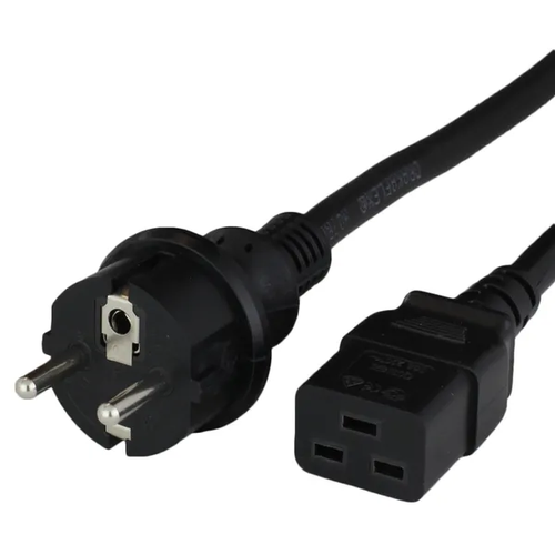 12ft european schuko cee77 to c19 16a 250v power cord utilizing 15mm2 lszh cordage black Front.webp