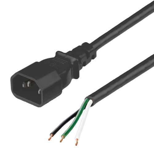 6FT C14 to OPEN 18awg SJT Supply Cords