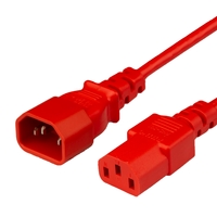 Red 10A C14 C13 Power Cords | Colored Data Center Power Cords