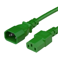 Green 15A C14 C13 Power Cords