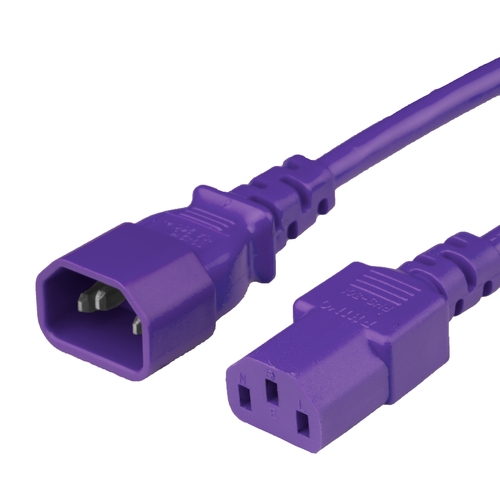 8FT C13 C14 15A 250V PURPLE Power Cord