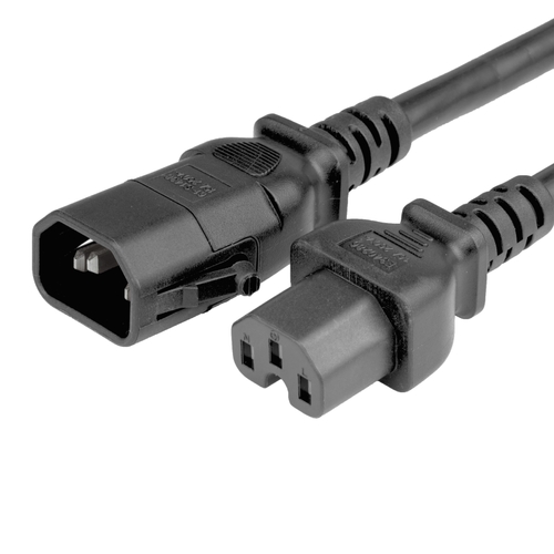 7FT P-LOCK C14 C15 15A 250V Power Cord - BLACK