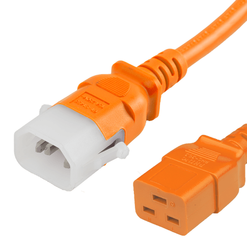 3FT P-Lock C14 to C19 15A 250V 14awg 105c SJT ORANGE
