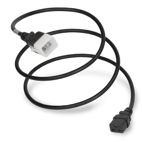 Plug (Male) : IEC 60320 C20 Locking (P-Lock) Connector (Female) : IEC 60320 C19 Color : Black