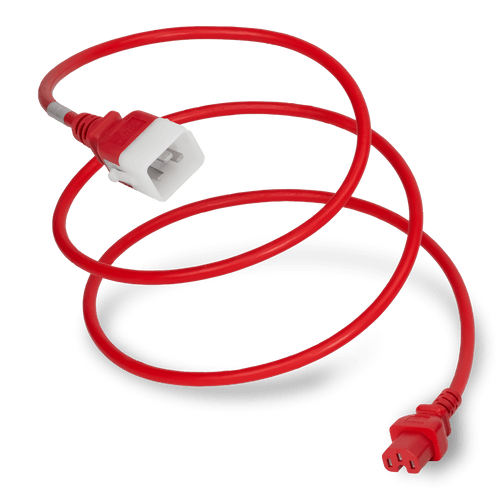 Plug (Male) : IEC 60320 C20 Locking (P-Lock) Connector (Female) : IEC 60320 C15 Color : Red