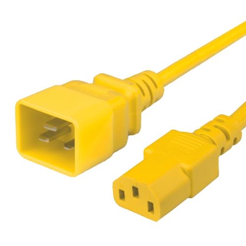 4FT C13 C20 15A 250V YELLOW Power Cord