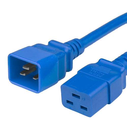 1.5FT C19 C20 20A 250V BLUE Power Cord