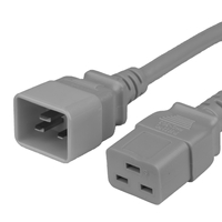 Gray 20A C19 C20 Data Center Power Cords