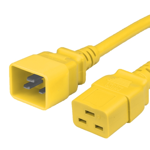 5FT C19 C20 20A 250V YELLOW Power Cord