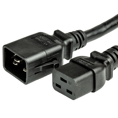 15FT P-Lock C20 to C19 20A 250V Power Cord - BLACK