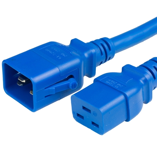 10FT C19 C20 P-Lock 20A 250V BLUE Power Cord