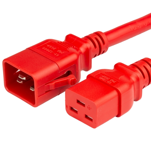 4FT P-Lock C20 to C19 20A 250V Power Cord - RED