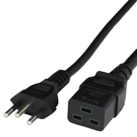 16A 250V Brazil NBR 14136 to IEC 60320 C19 Power Cords