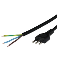 10A Italy CEI23-50 CEI23-16/VII to Open Ended Power Cords