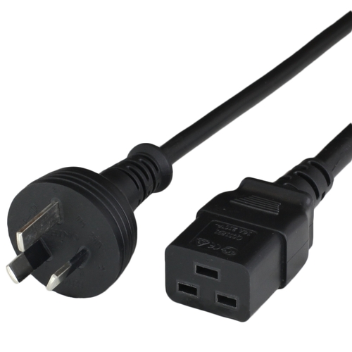 3m Australia/New Zealand AS/NZS 3112 Plug to IEC60320 C19 15A 250V BLACK