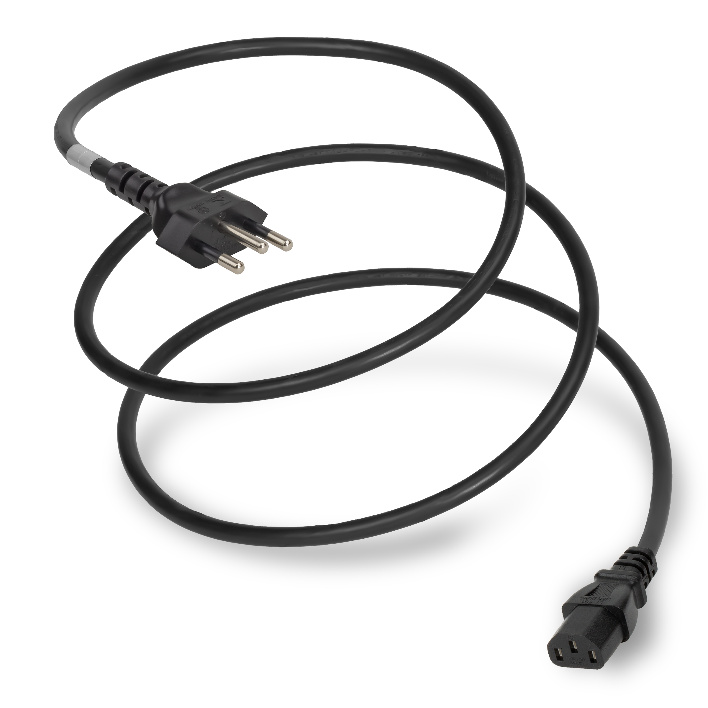 2.5m(8FT) BRAZIL Plug(10A NBR 14136) to C13 H05VV-F3G1.0 BLACK. Approvals: INMETRO, RoHS, REACH, TAA compliant