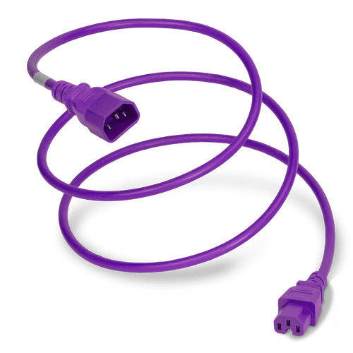 Plug (Male) : IEC 60320 C14 Connector (Female) : IEC 60320 C13 Color : Purple