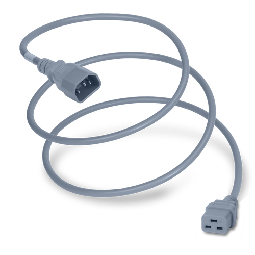 Plug (Male) : IEC 60320 C14 Connector (Female) : IEC 60320 C19 Color : Gray