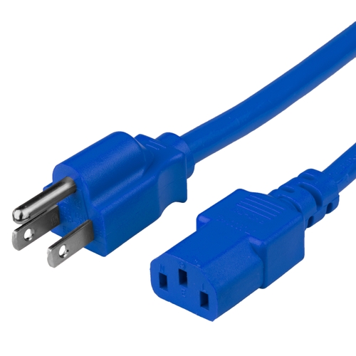 8FT Nema 5-15P to IEC 60320 C13 15A 125V - Blue