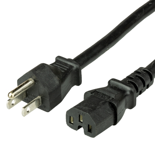 2.5m 8FT JAPAN JIS8303 PLUG to IEC60320 C15 12A 125V 1.25mm2 VCTF Power Cord - BLACK