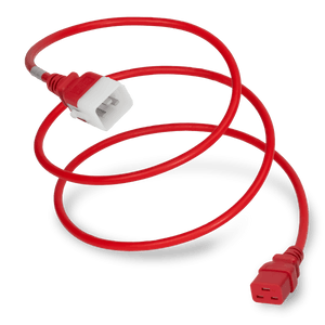 1FT P-Lock C20 to C19 20A 250V Power Cord - RED