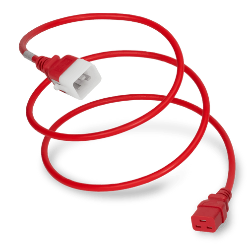 Plug (Male) : IEC 60320 C20 Locking (P-Lock) Connector (Female) : IEC 60320 C19 Color : Red