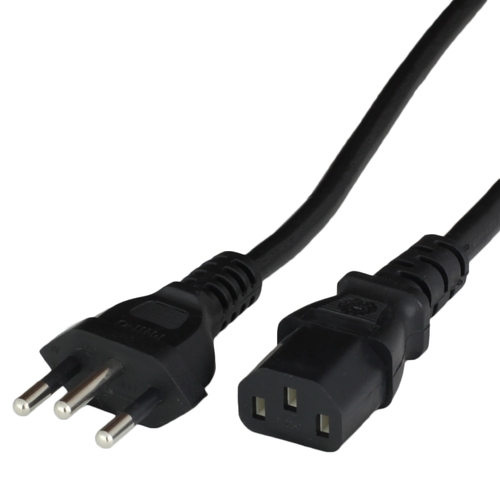 6ft brazil nbr 14136 plug to iec60320 c13 10a 250v h05vvf3g075 power cord black Front.jpg