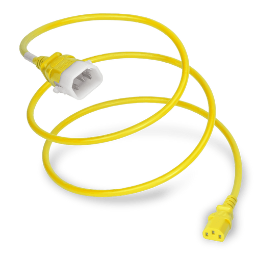 Plug (Male) : IEC 60320 C14 Locking (P-Lock) Connector (Female) : IEC 60320 C13 Color : Yellow
