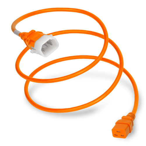 Plug (Male) : IEC 60320 C14 Locking (P-Lock) Connector (Female) : IEC 60320 C19 Color : Orange