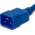 2.5FT C19 C20 20A 250V BLUE Power Cord