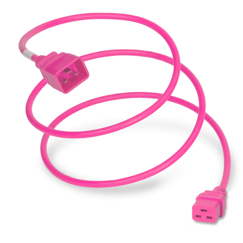 Plug (Male) : IEC 60320 C20 Connector (Female) : IEC 60320 C19 Color : Pink