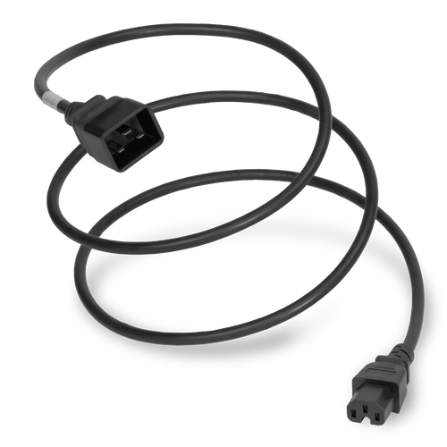 Plug (Male) : IEC 60320 C20 Connector (Female) : IEC 60320 C15 Color : Black
