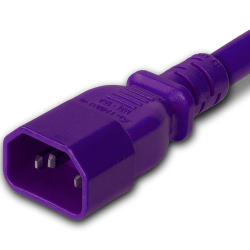 Plug (Male) : IEC 60320 C14 Color : Purple