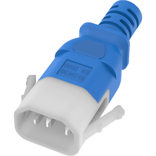 Plug (Male) : IEC 60320 C14 Locking (P-Lock) Color : Blue