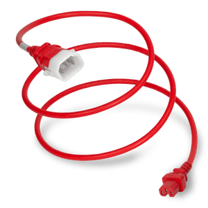 P-Lock C14 to C15, 14 AWG SJT, 15A/250V, 5FT Red Power Cord