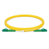OS2 LC-LC  APC Duplex Singlemode Fiber Optic Patch Cables - Yellow