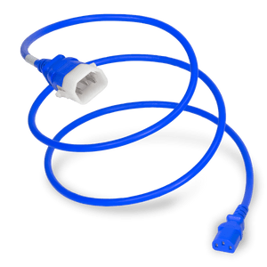 P-Lock C14 to C13, 18 AWG SVT, 10A/250V, 7FT Blue Power Cord