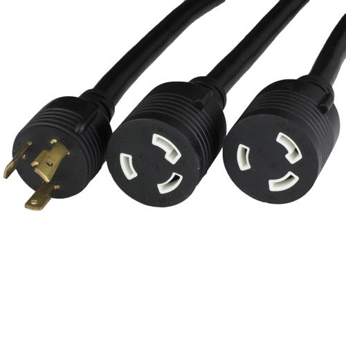 NEMA L630P to 2x NEMA L630R SPLITTER Power Cords BLACK Front.jpg