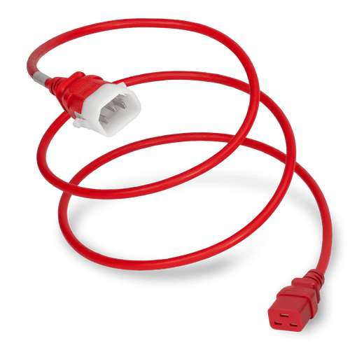 Plug (Male) : IEC 60320 C14 Locking (P-Lock) Connector (Female) : IEC 60320 C19 Color : Red