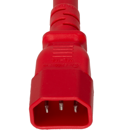 Plug (Male) : IEC 60320 C14 Color : Red