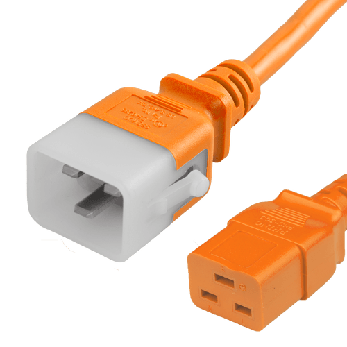 5FT P-LOCK C20 to C19 20A 250V 12awg 105c SJT ORANGE