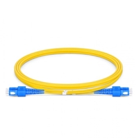 OS2 SC-SC Duplex Singlemode Fiber Optic Patch Cables - Yellow