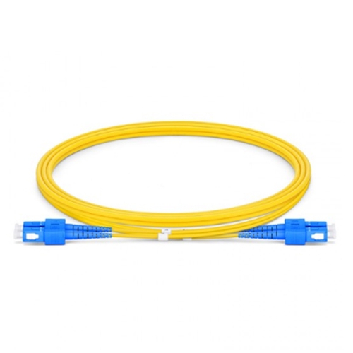 OS2 SC UPC to SC UPC 2.00mm Singlemode Duplex Fiber Optic Cable 1 Meter (3ft) Yellow