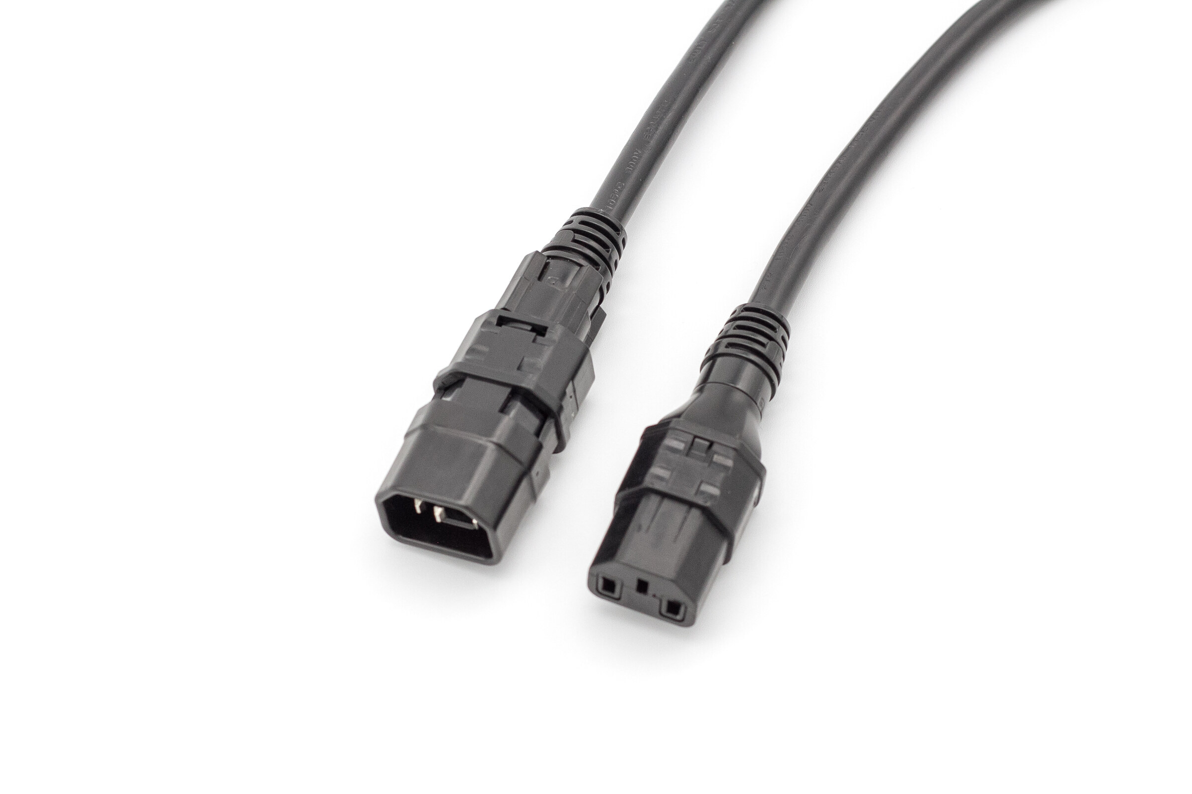 zLock+ Power Cord, Locking C14, ID Ring:White, White to Locking C13, ID Ring: White, White, 14/3, 2 meter, BLACK