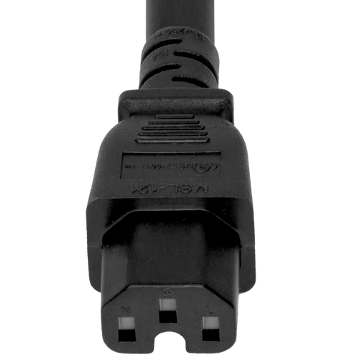 Connector (Female) : IEC 60320 C15 Color : Black