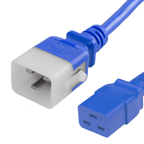 7FT P-LOCK C20 to C19 20A 250V 12awg 105c SJT BLUE